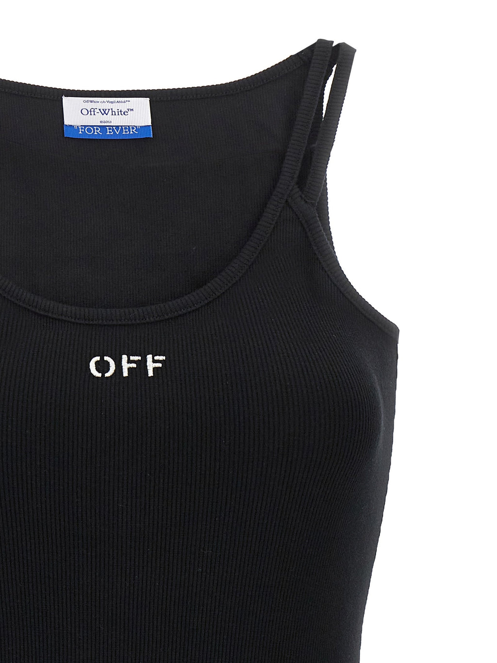 Off-White Black Cotton Short Dress