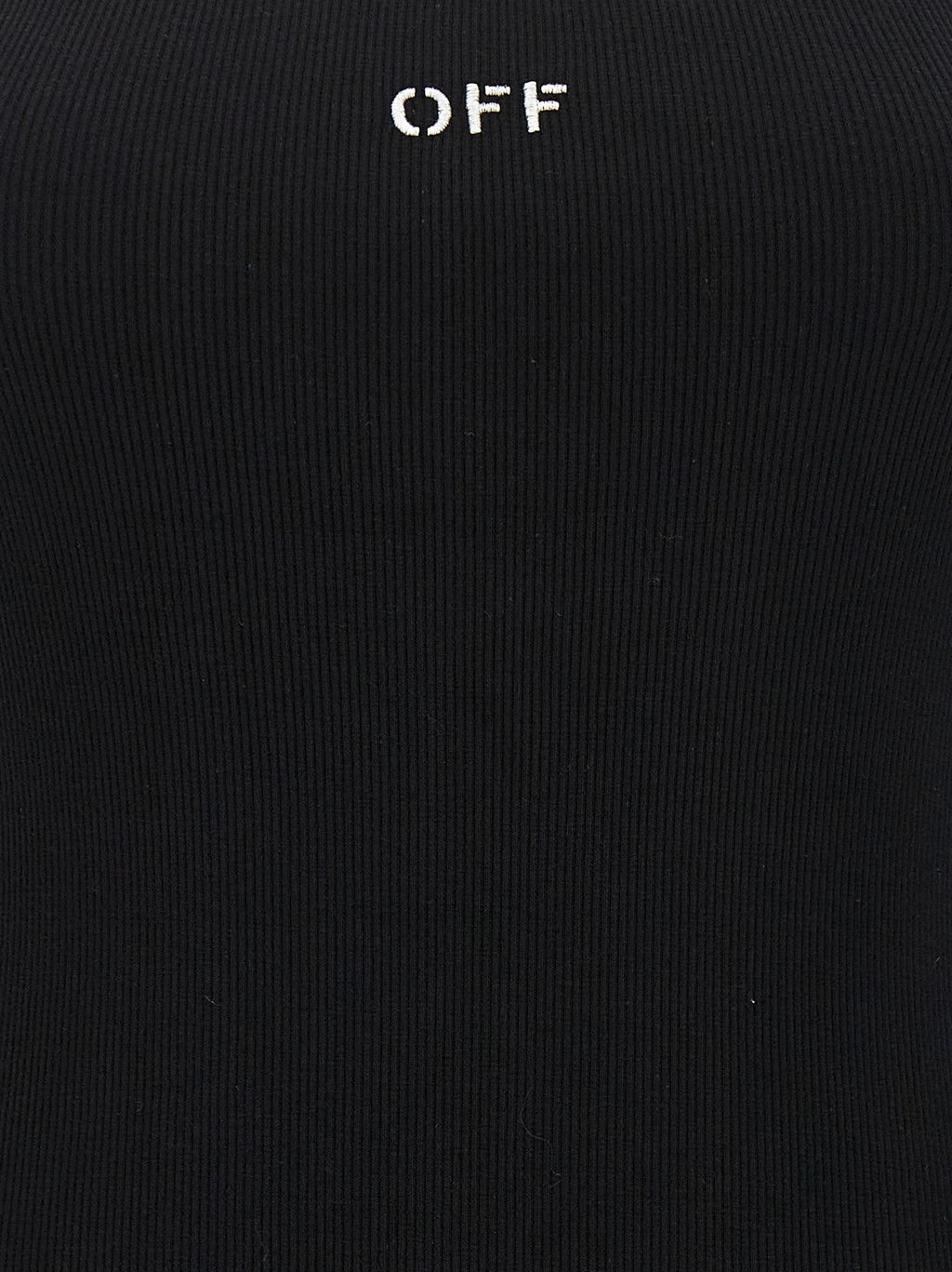 Off-White Black Cotton Short Dress