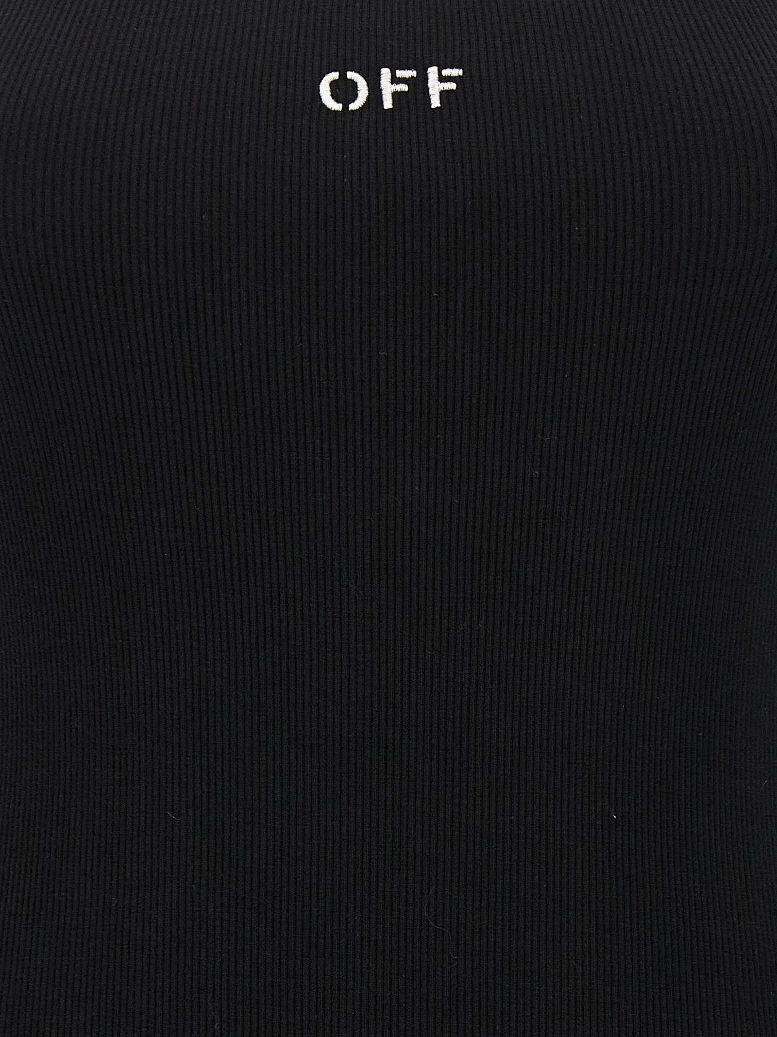 Off-White Black Cotton Short Dress