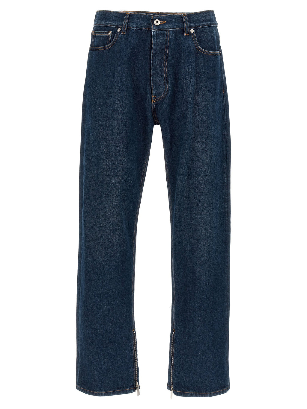 Off-White Blue Cotton Jeans Denim