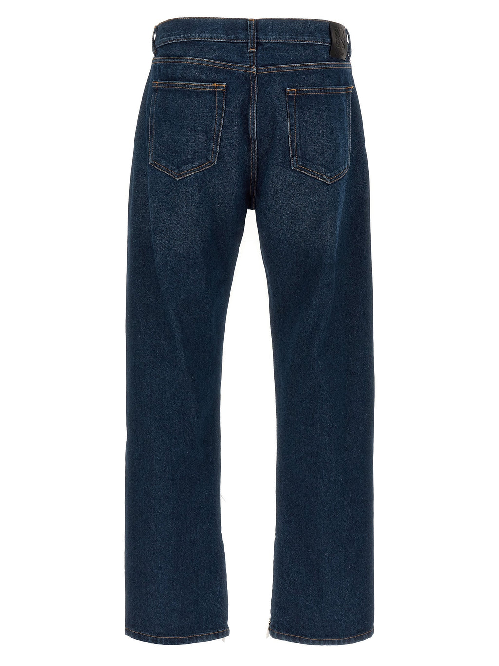 Off-White Blue Cotton Jeans Denim