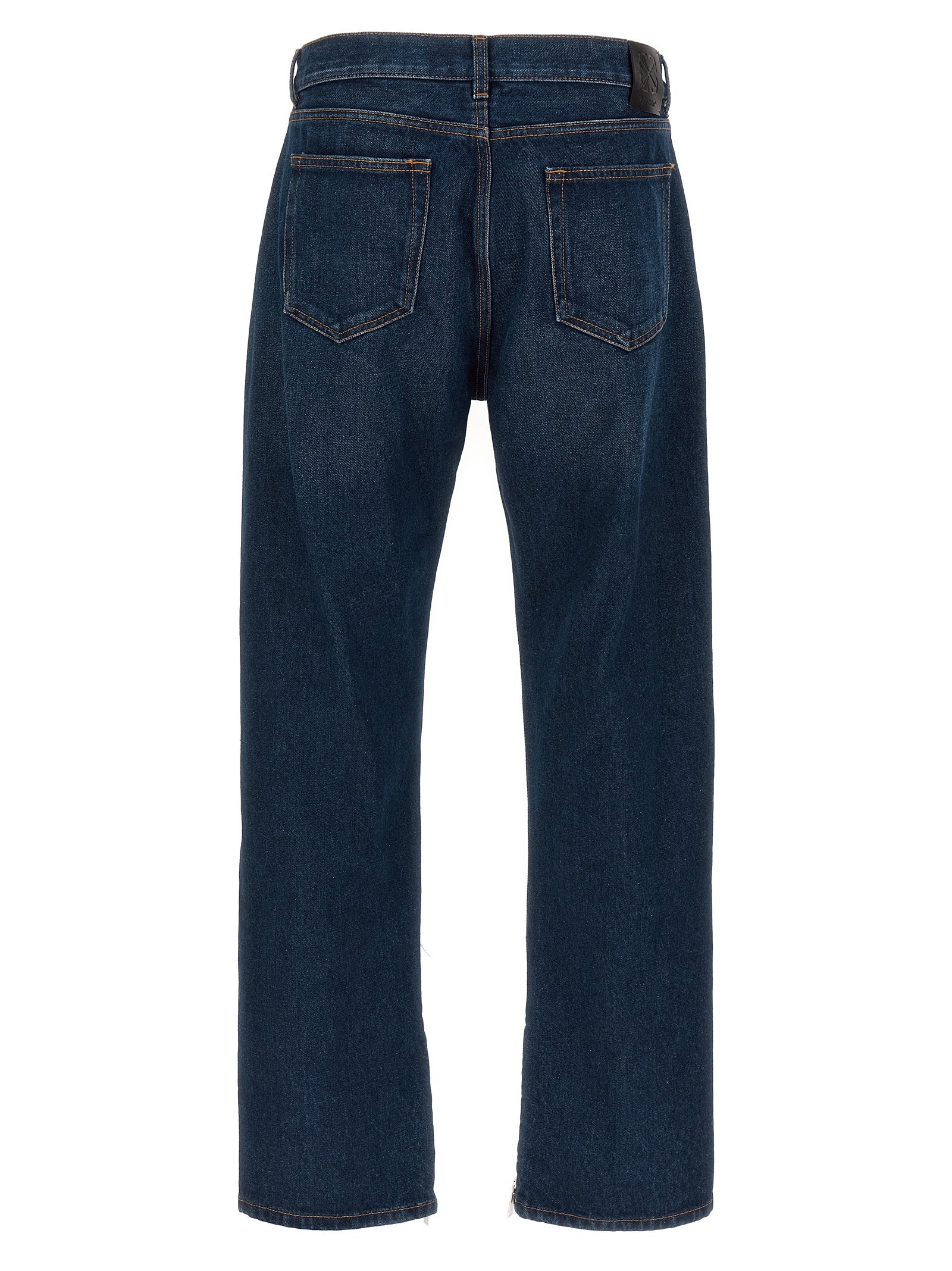 Off-White Blue Cotton Jeans Denim
