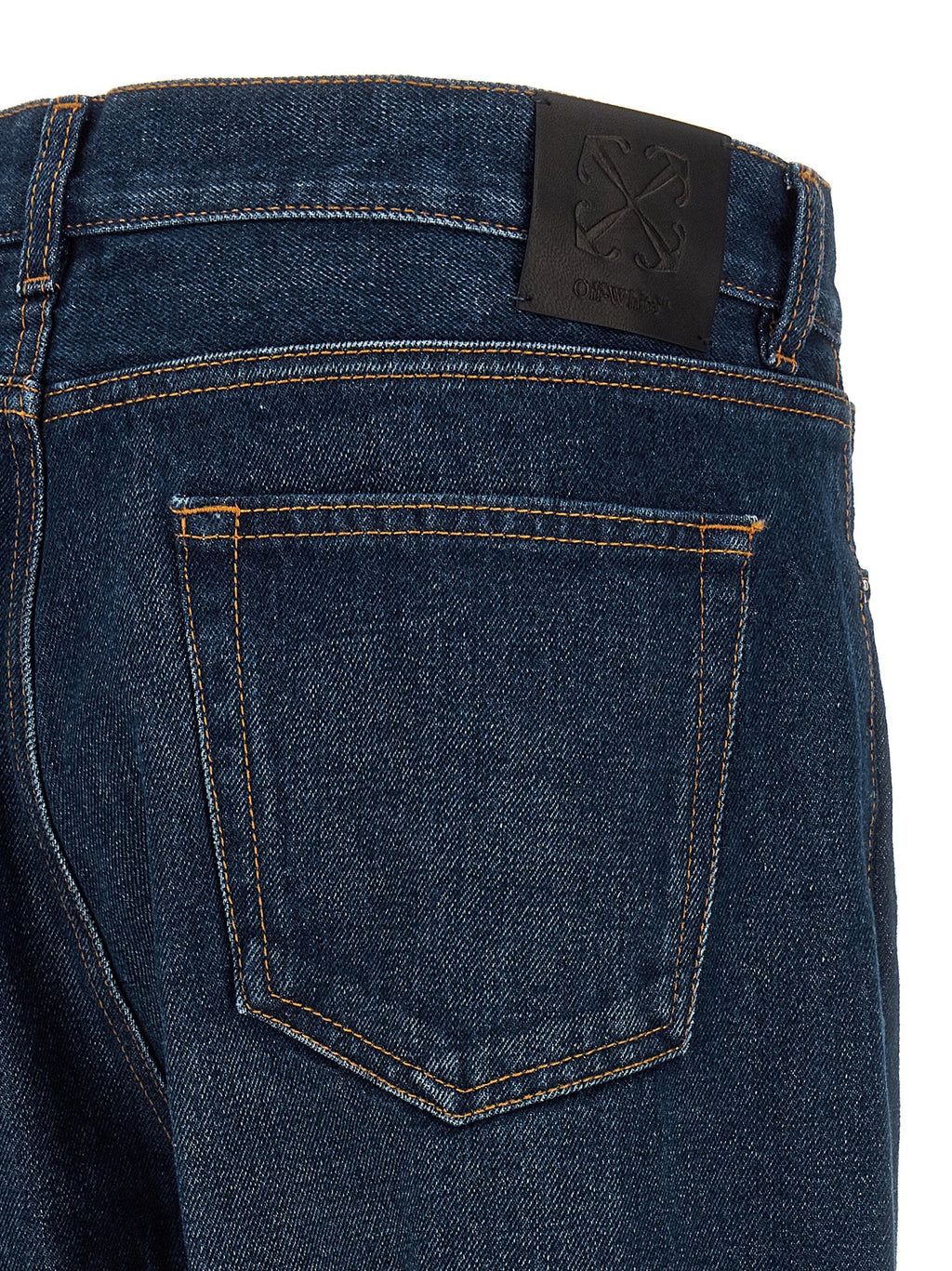 Off-White Blue Cotton Jeans Denim