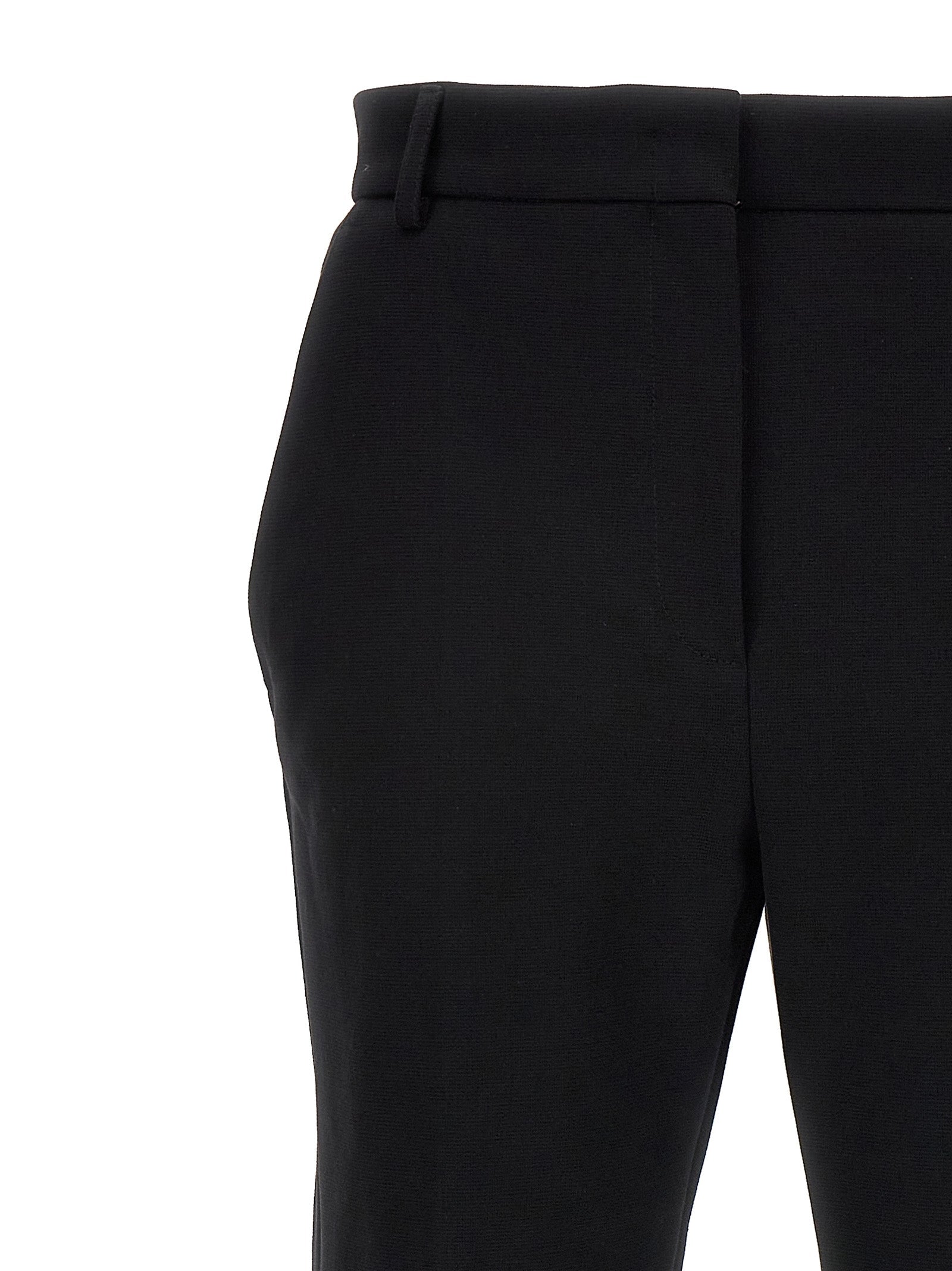 Sportmax Black Cotton Casual Pants