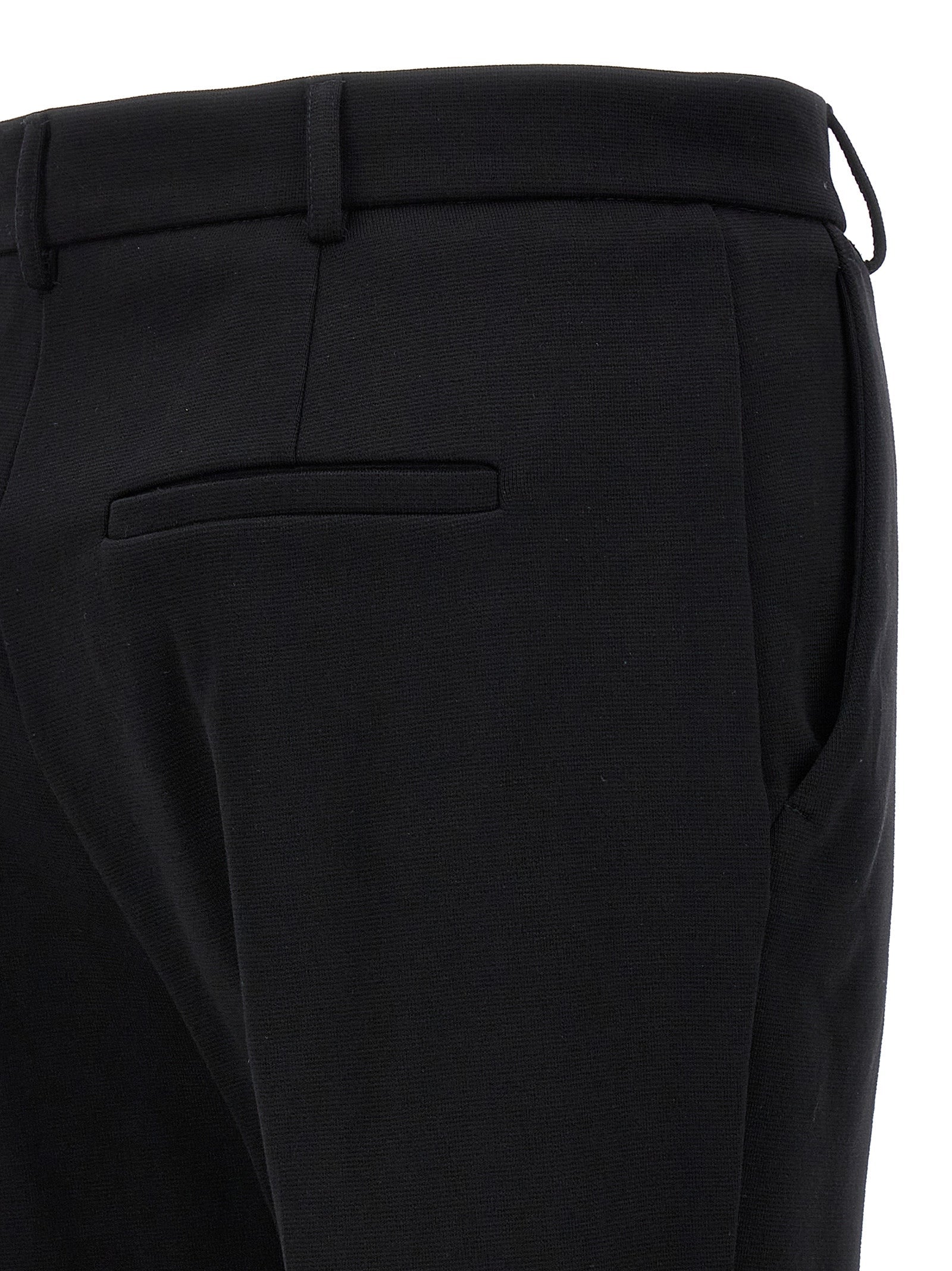 Sportmax Black Cotton Casual Pants