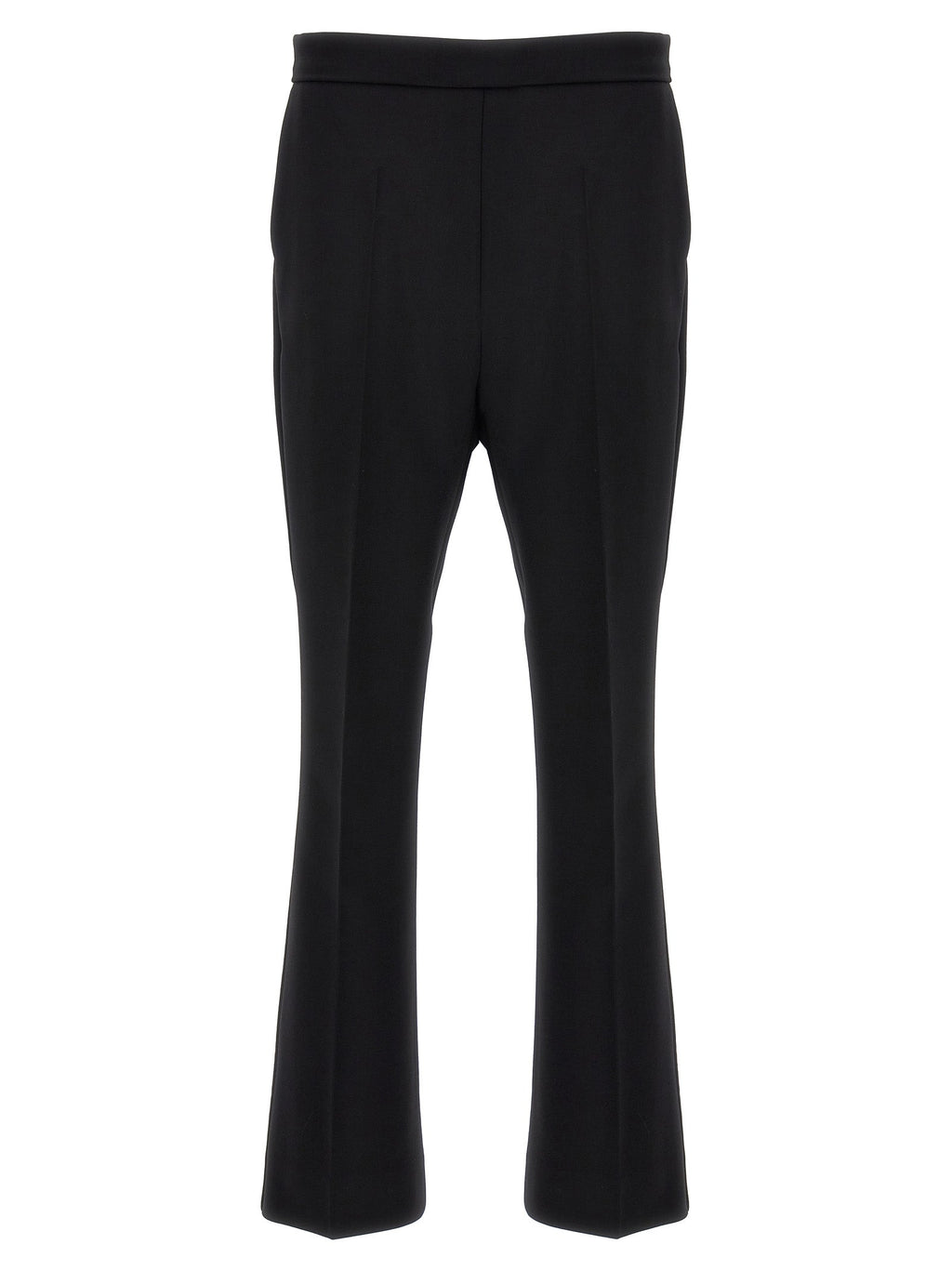 Max Mara Black Virgin Wool Cropped Pants
