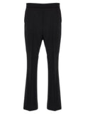 Max Mara Black Virgin Wool Cropped Pants