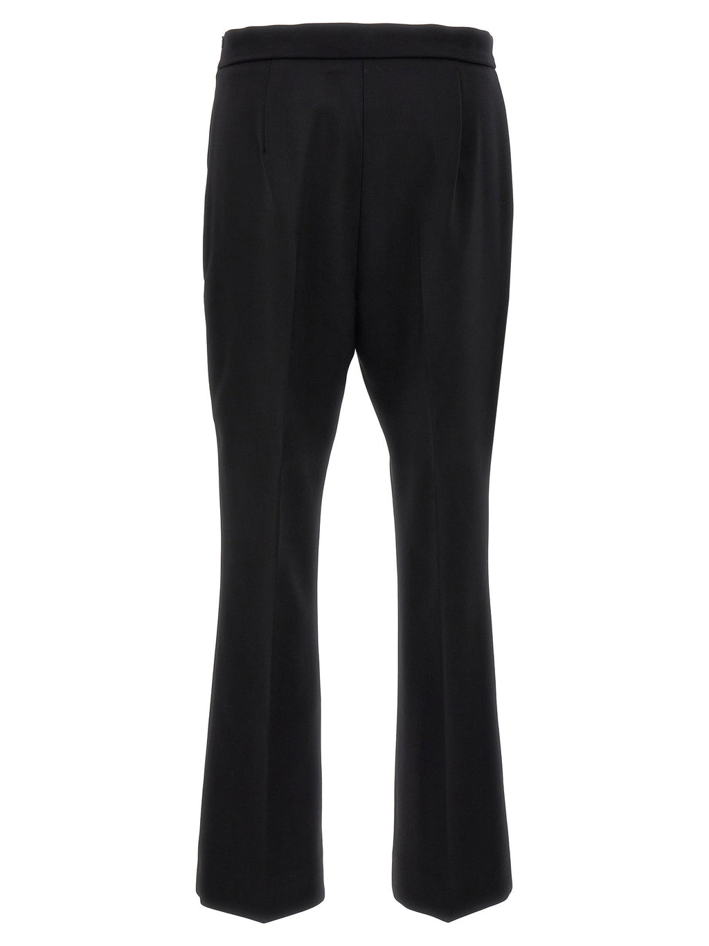 Max Mara Black Virgin Wool Cropped Pants