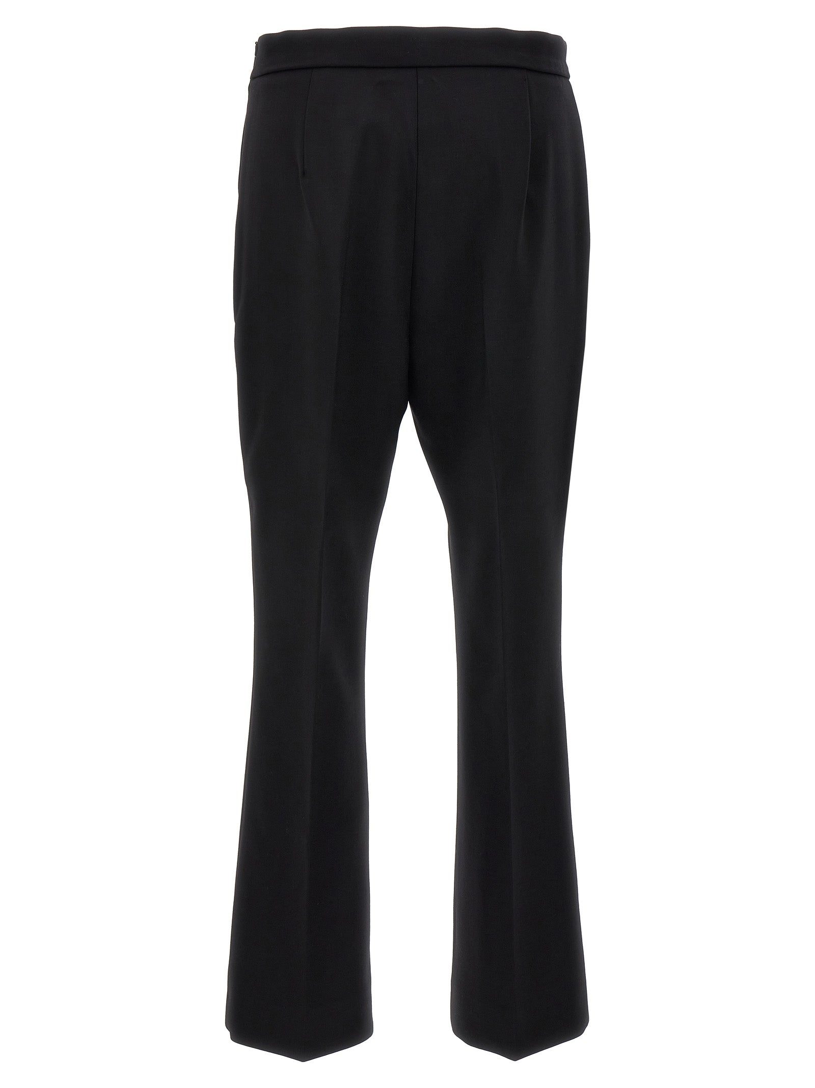 Max Mara Black Virgin Wool Cropped Pants
