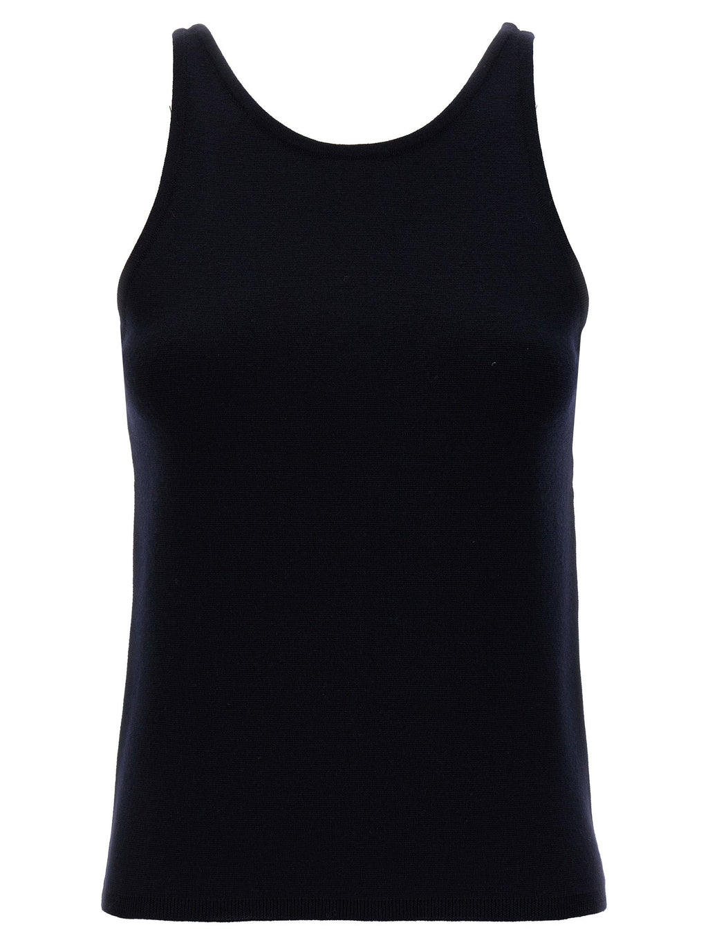 Max Mara Blue Virgin Wool Tank Tops