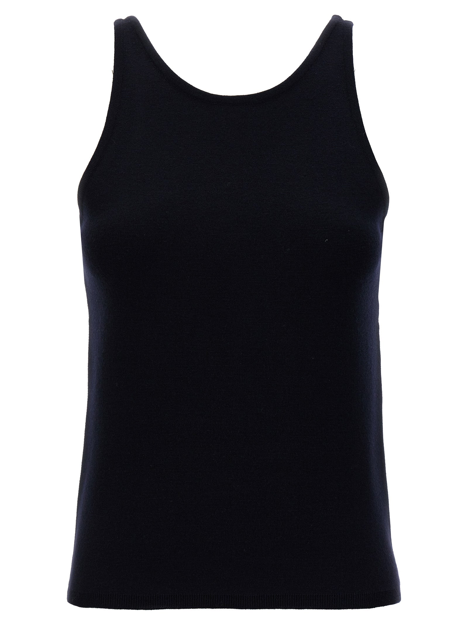 Max Mara Blue Virgin Wool Tank Tops