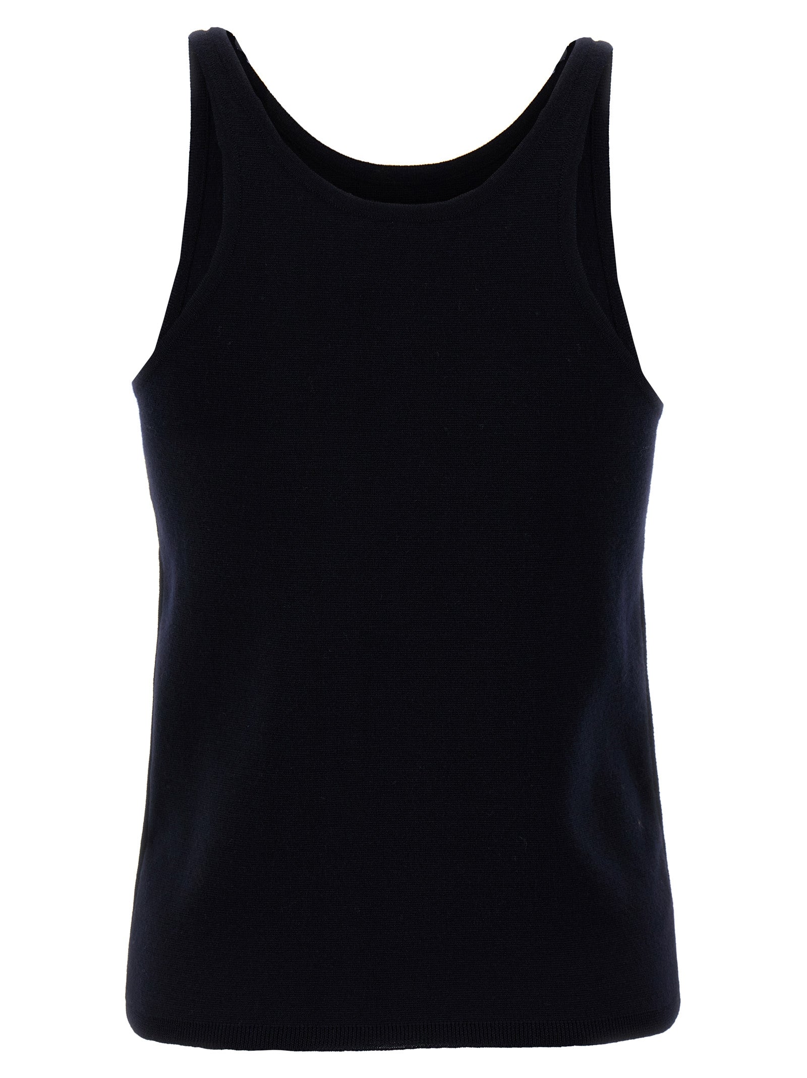 Max Mara Blue Virgin Wool Tank Tops