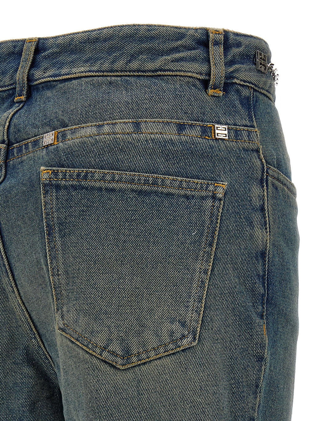 Givenchy Blue Cotton Bootcut Jeans