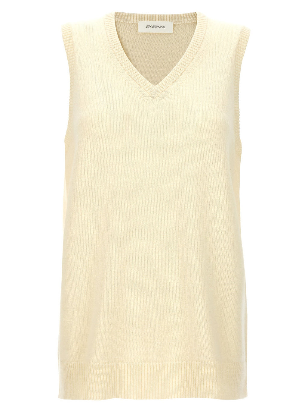 Sportmax Bicolor Wool Sleeveless Jacket