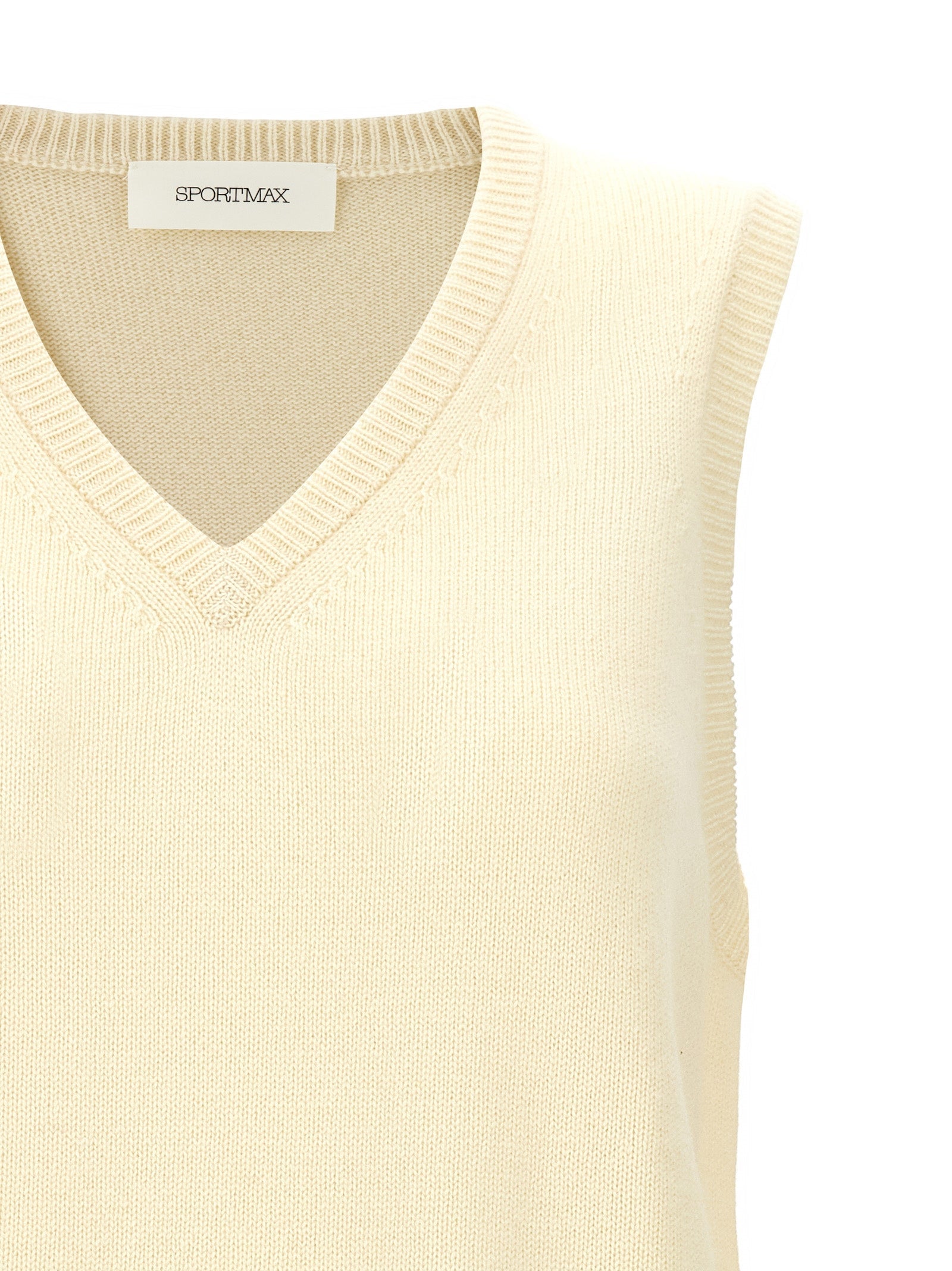 Sportmax Bicolor Wool Sleeveless Jacket
