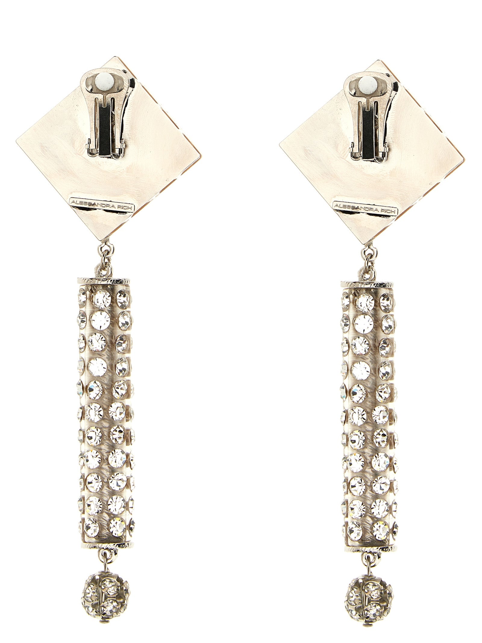 Alessandra Rich Silver Plastic Earrings