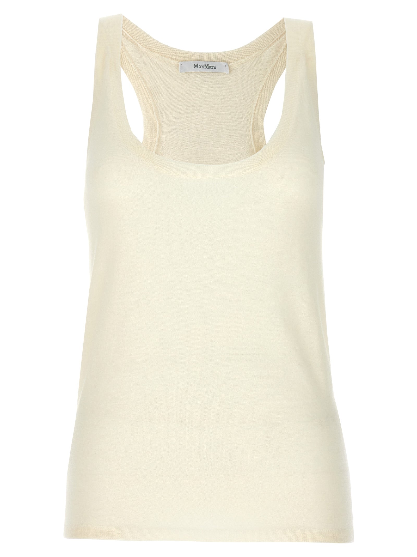 Max Mara White Cashmere Tank Tops