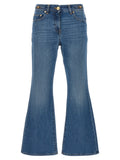 Versace Blue Cotton Flared Jeans
