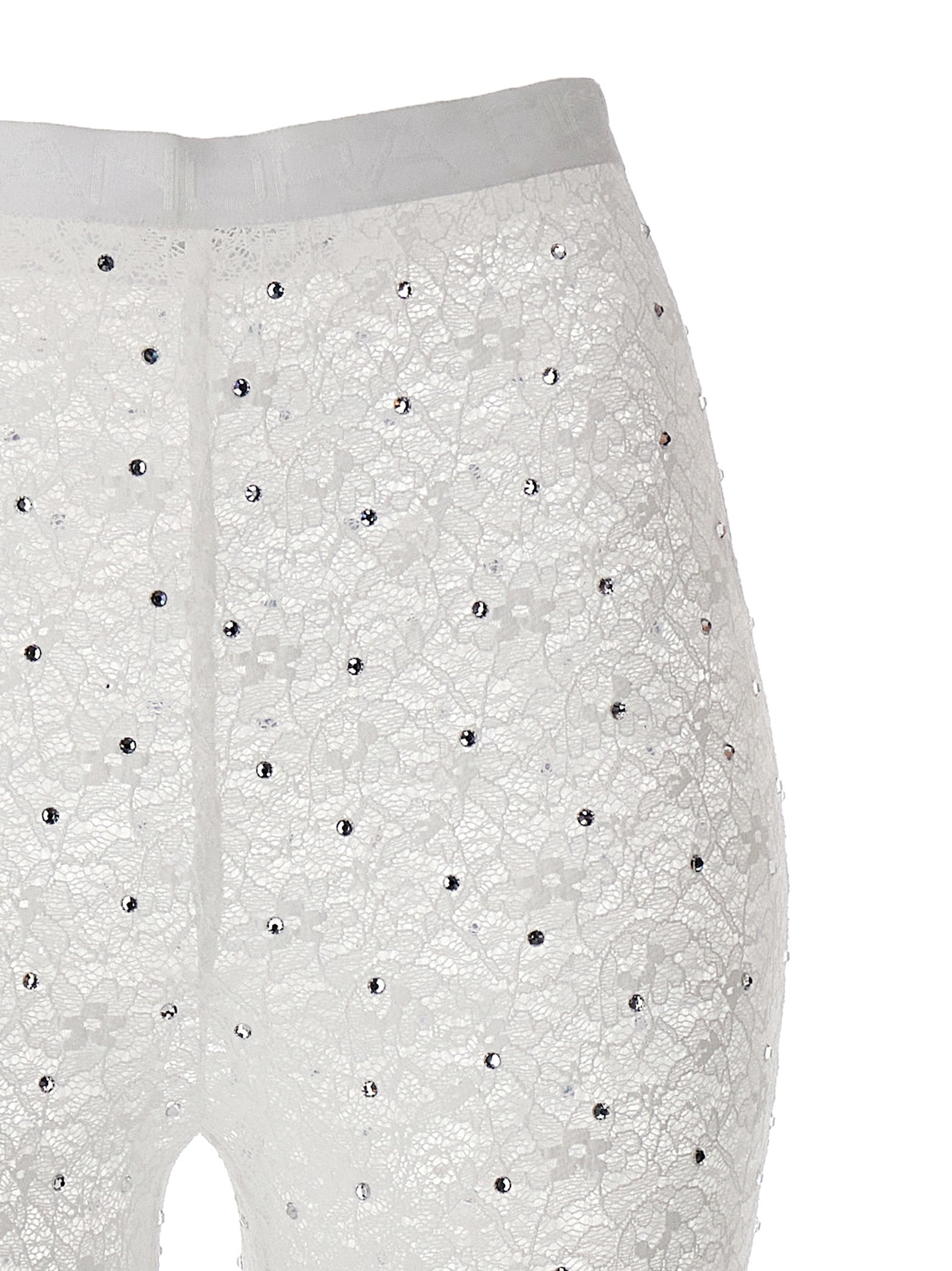 Alessandra Rich White Polyamide Leggings