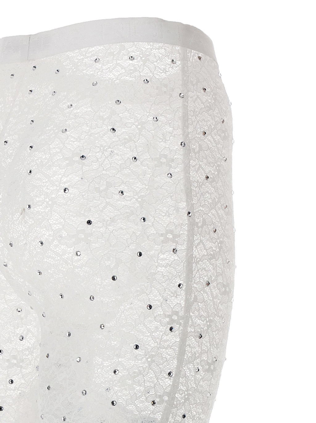 Alessandra Rich White Polyamide Leggings