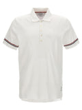 Thom Browne White Cotton Polo Shirt
