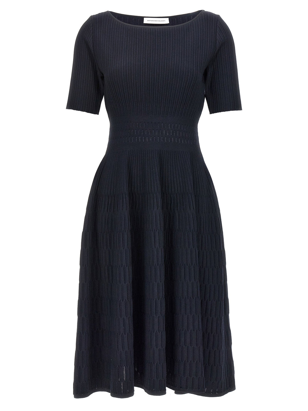 ANTONINO VALENTI Blue Viscose Midi Dress