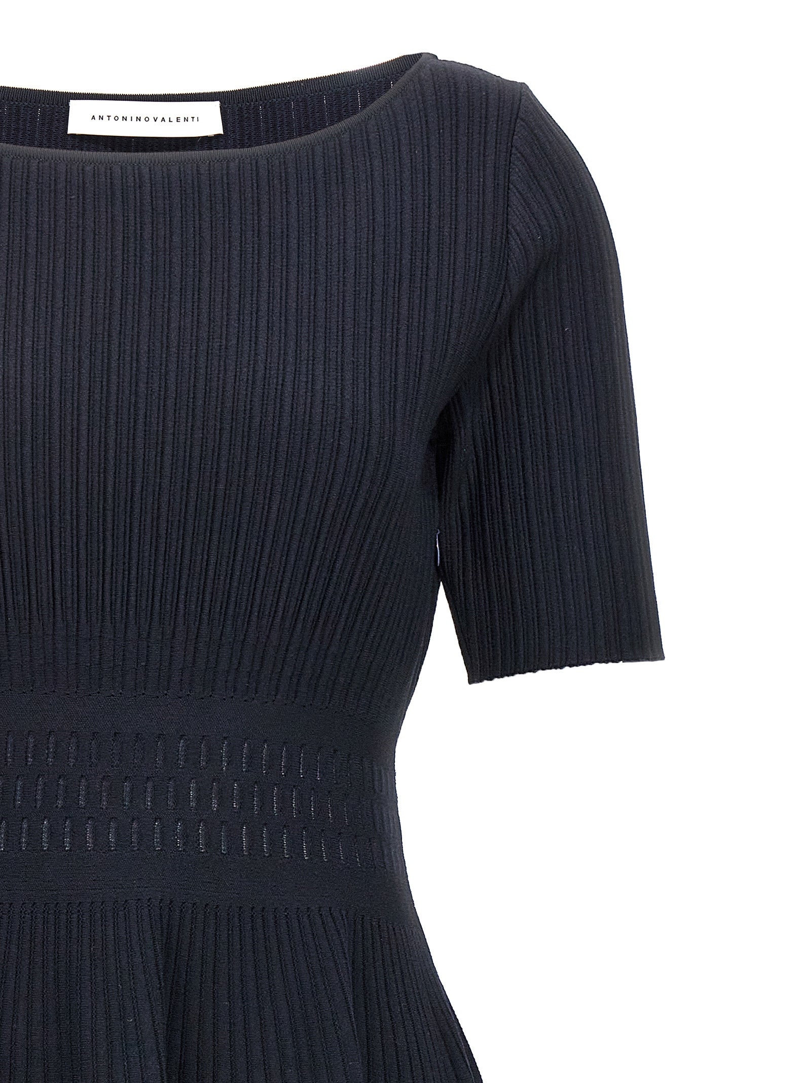 ANTONINO VALENTI Blue Viscose Midi Dress