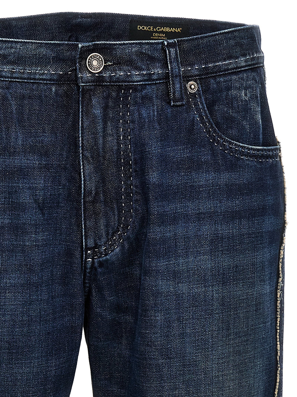 Dolce & Gabbana Blue Cotton Skinny Jeans