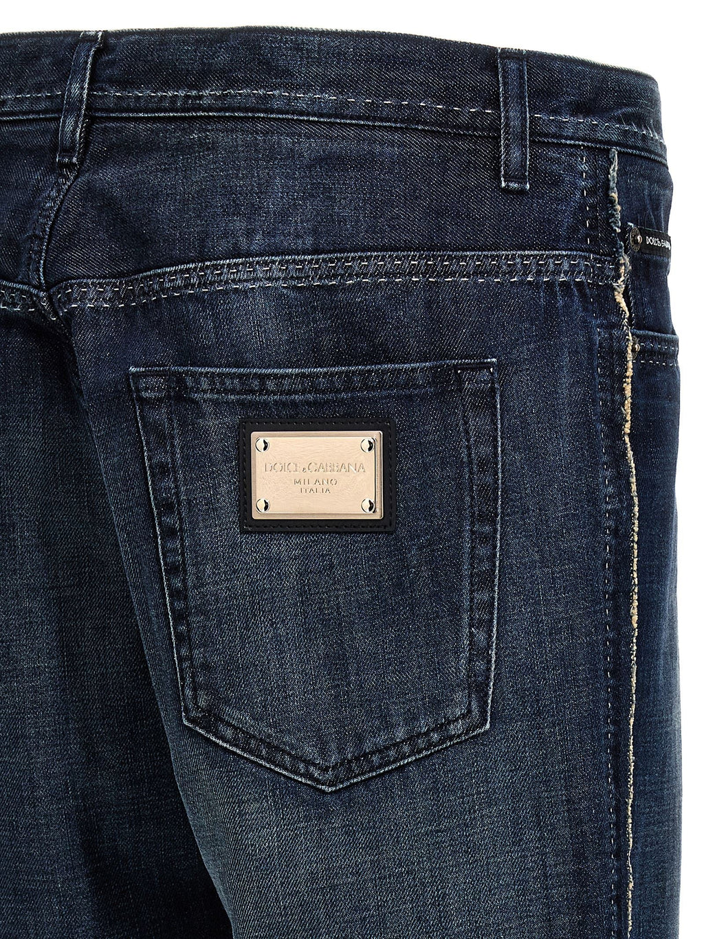 Dolce & Gabbana Blue Cotton Skinny Jeans