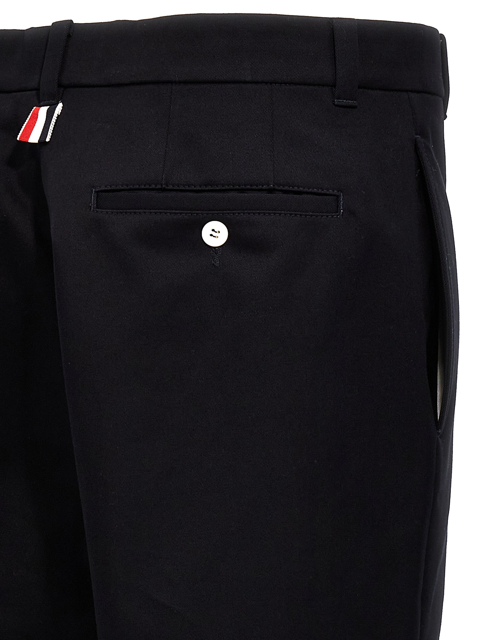 Thom Browne Blue Cotton Casual Pants