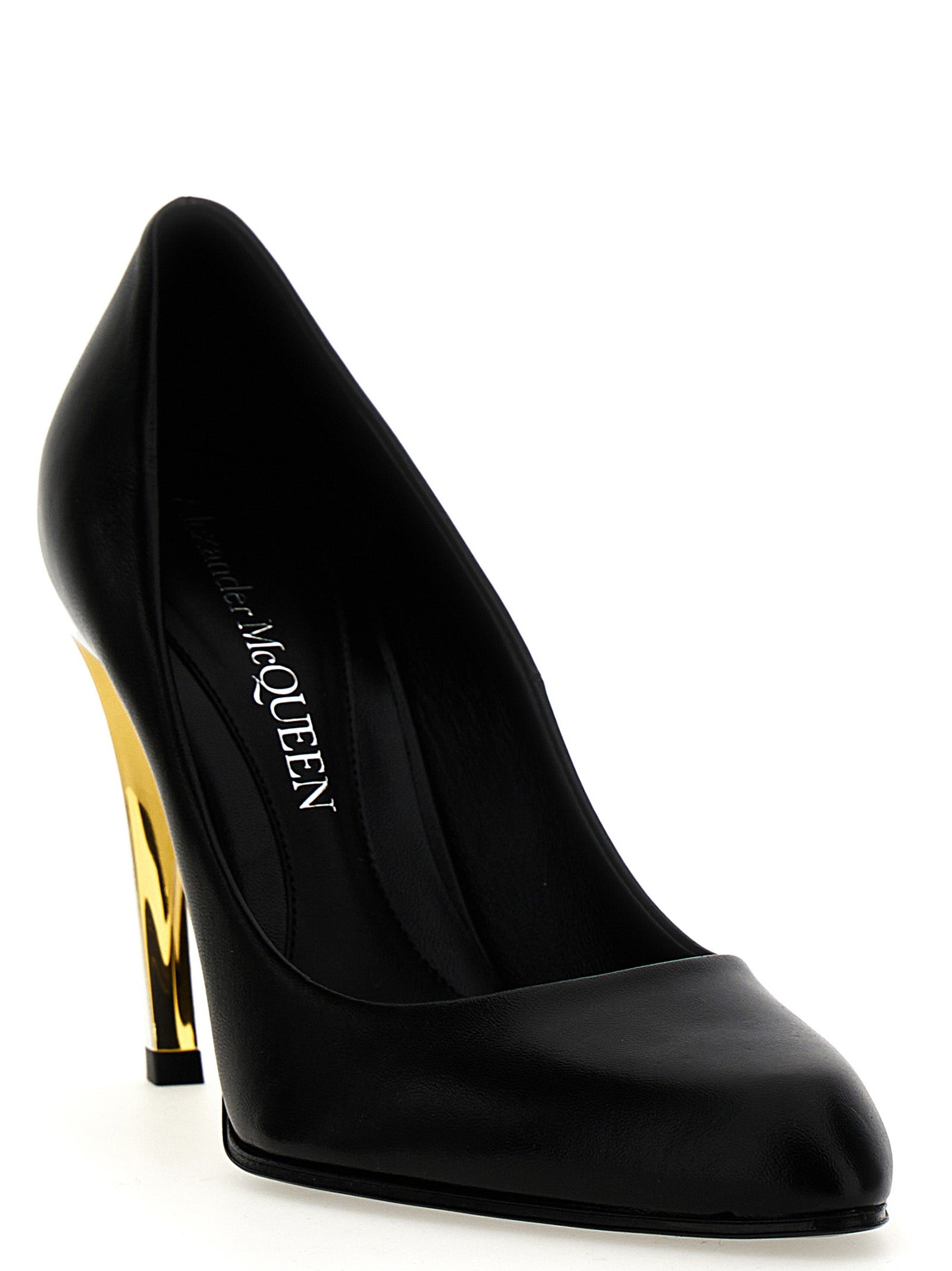 Alexander McQueen Black Lambskin High Heel Pumps Alexander McQueen