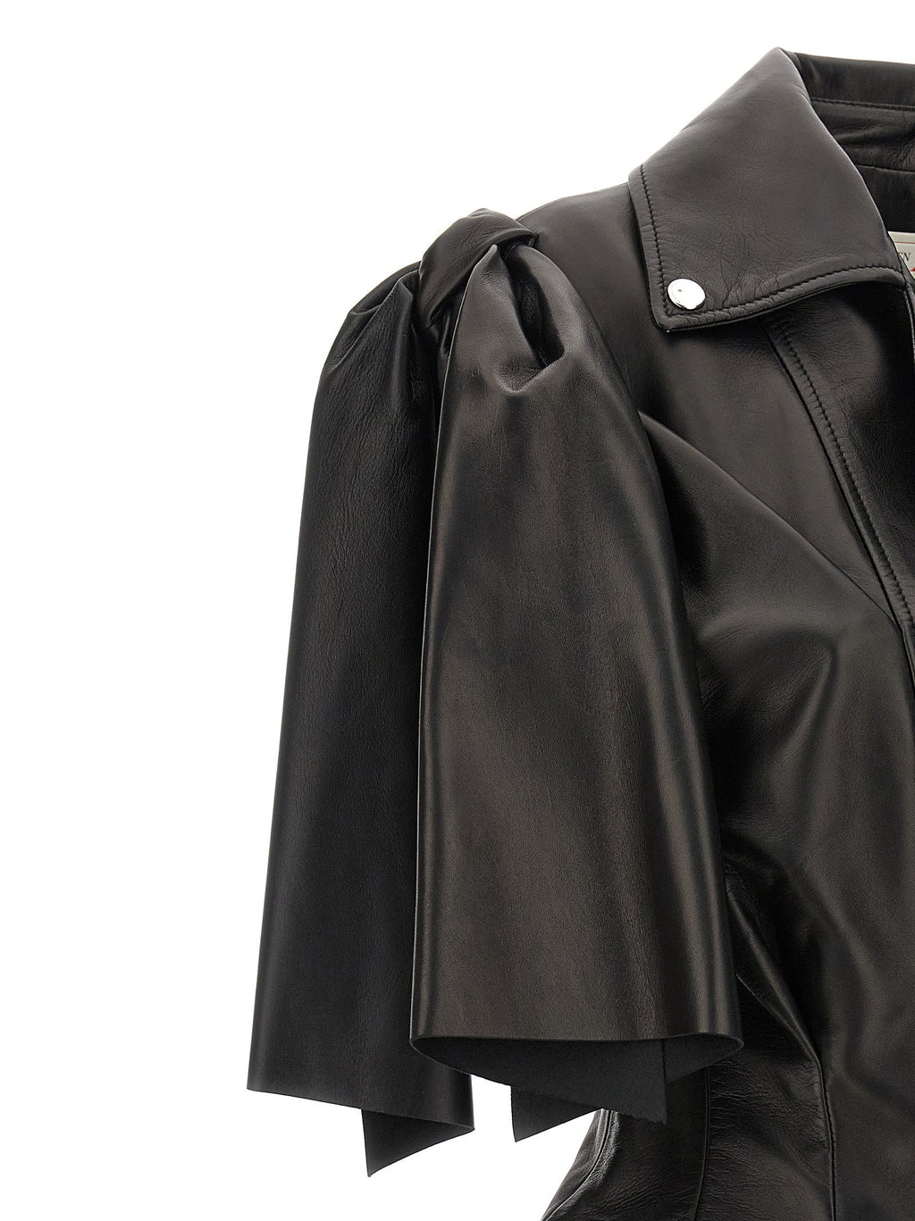 Alexander McQueen Black Lamb Leather Sleeveless Jacket