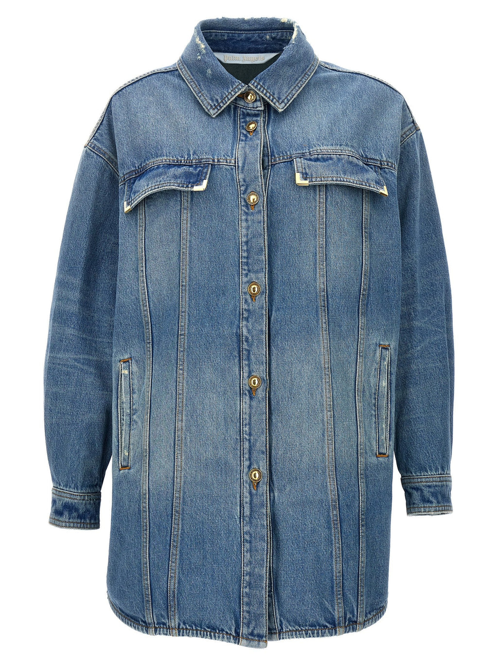Palm Angels Blue Cotton Denim Jacket