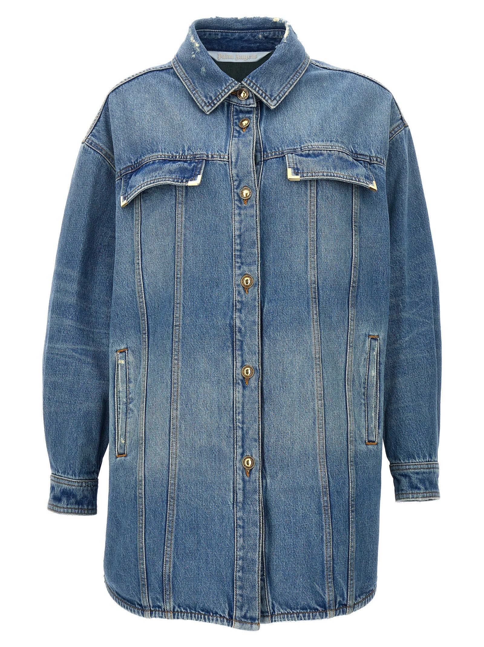 Palm Angels Blue Cotton Denim Jacket