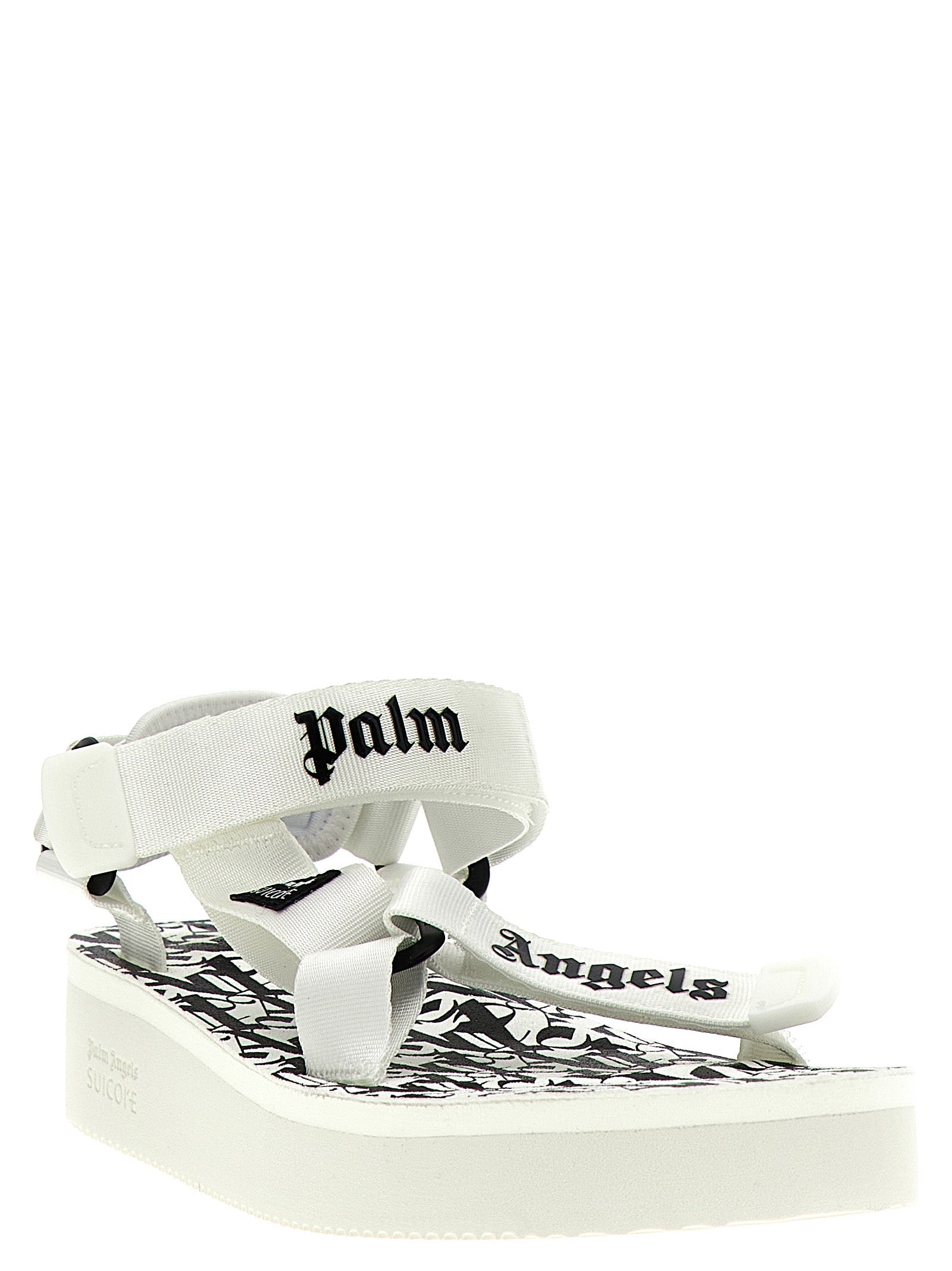 Palm Angels Bicolor Polyester Flat Sandals