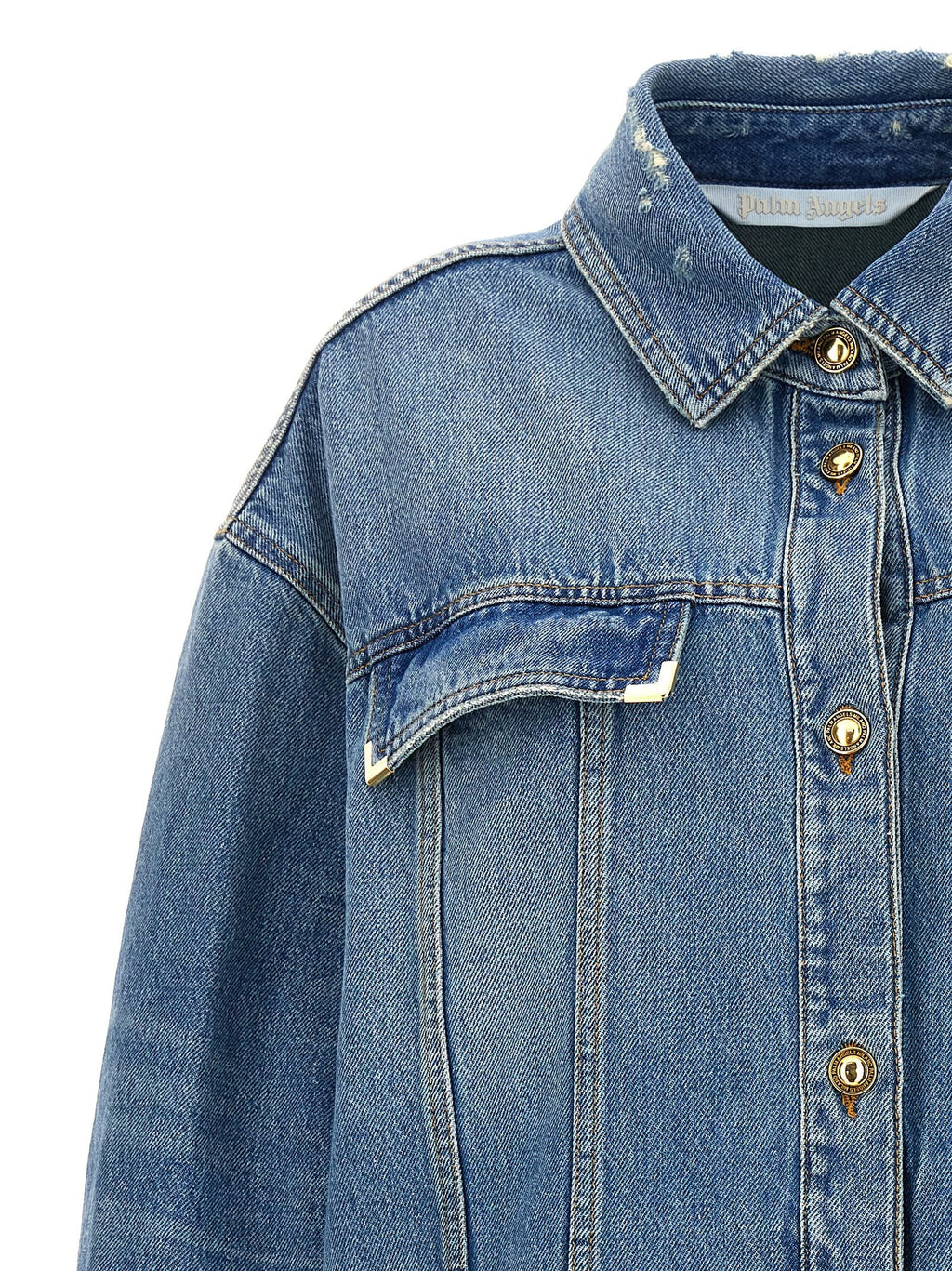 Palm Angels Blue Cotton Denim Jacket