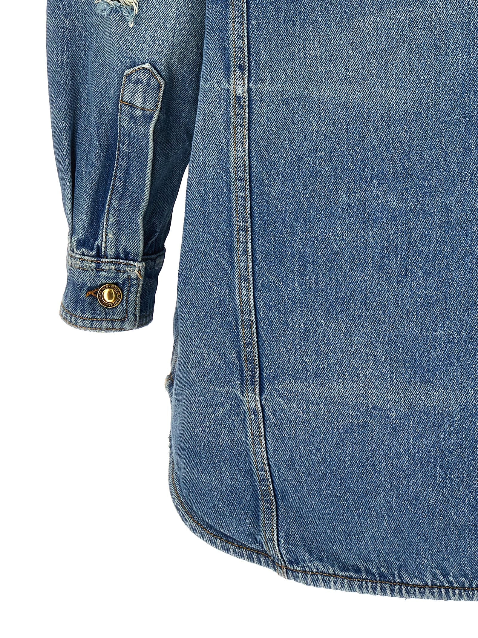 Palm Angels Blue Cotton Denim Jacket