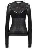 Off-White Black Viscose Tank Tops