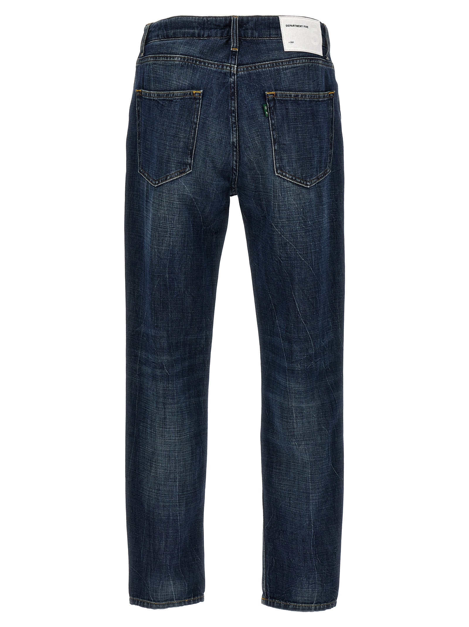 Department 5 Blue Cotton Straight-Leg Jeans