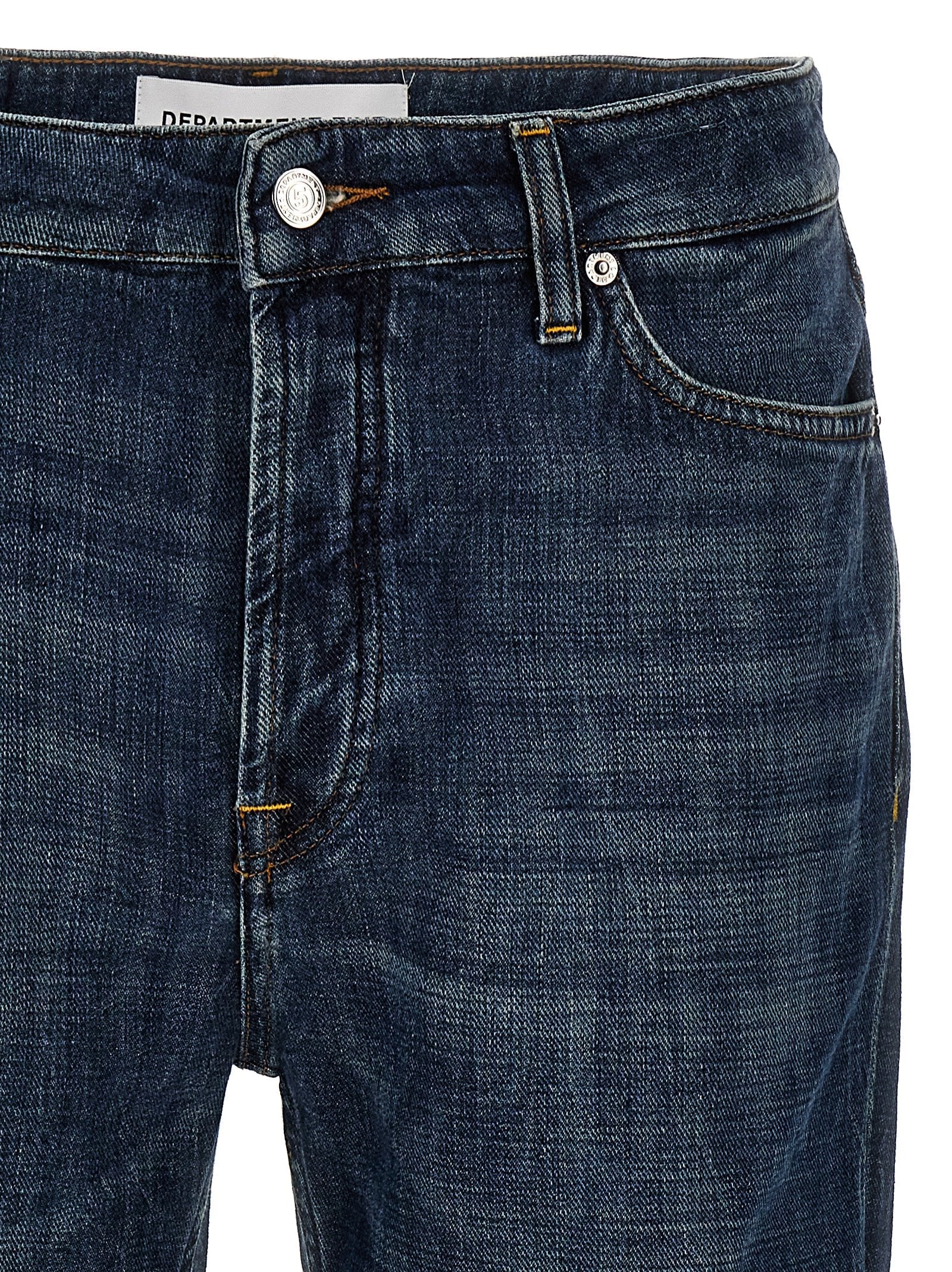 Department 5 Blue Cotton Straight-Leg Jeans