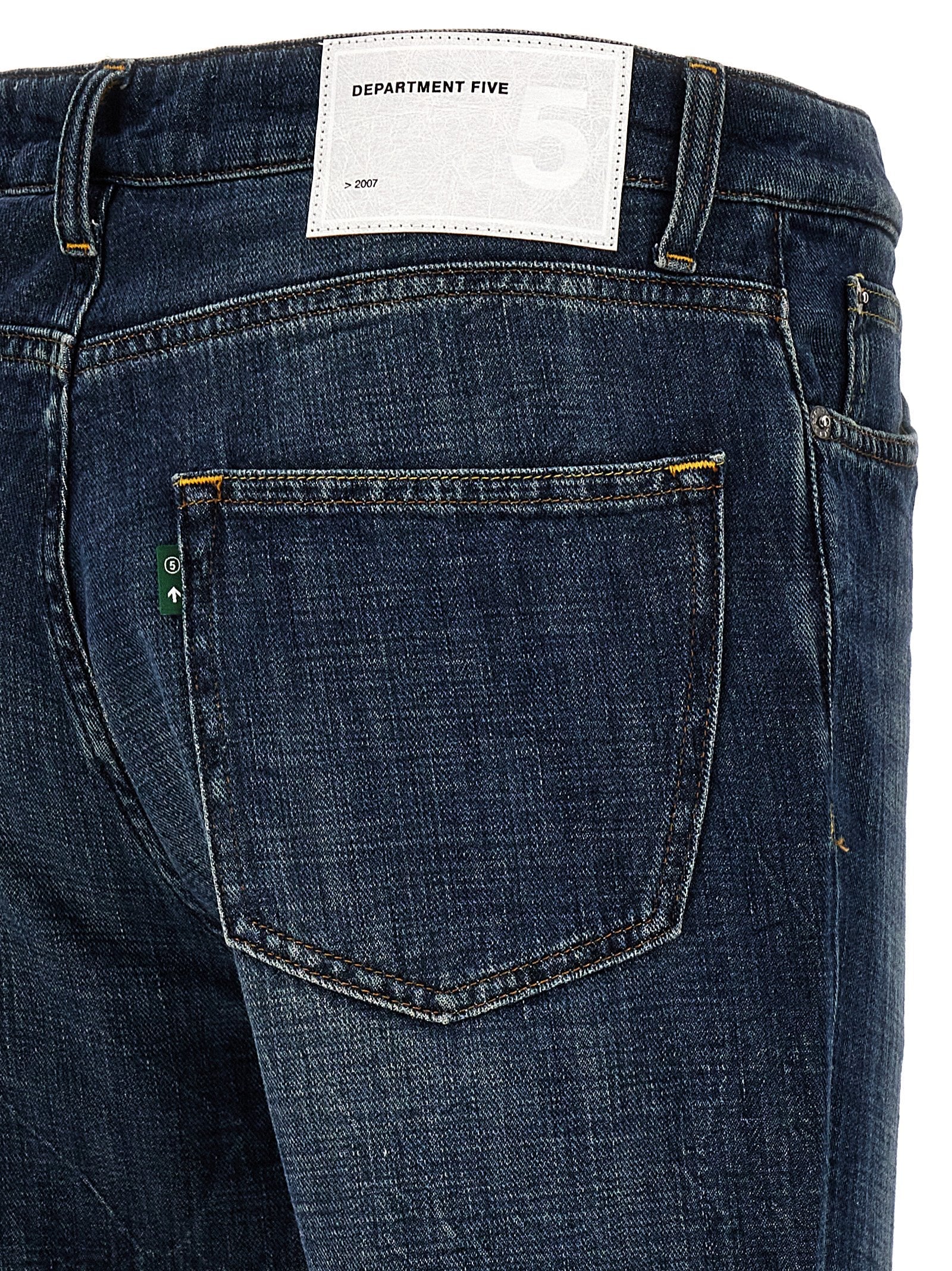 Department 5 Blue Cotton Straight-Leg Jeans