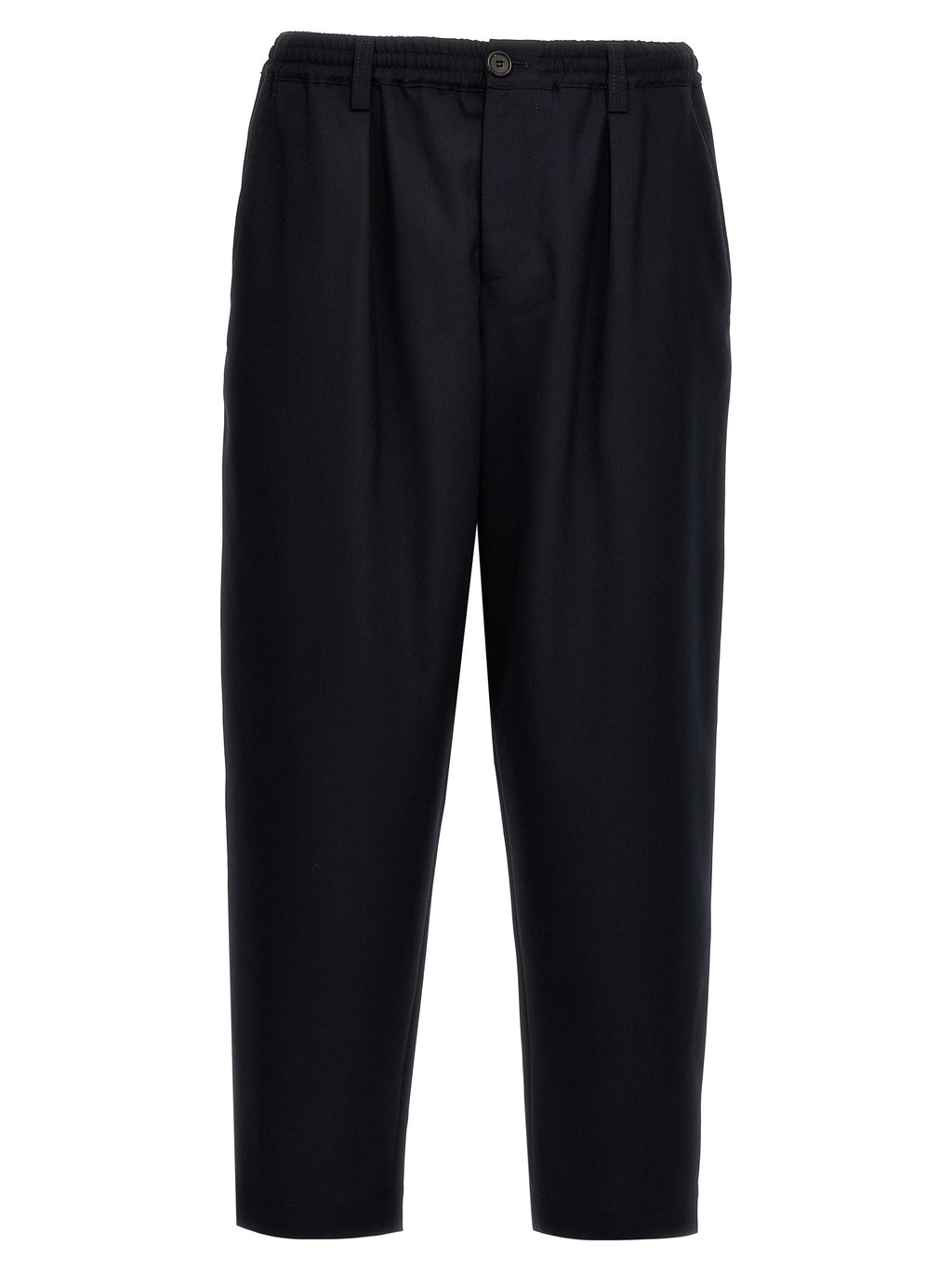 Marni Blue Virgin Wool Cropped Pants