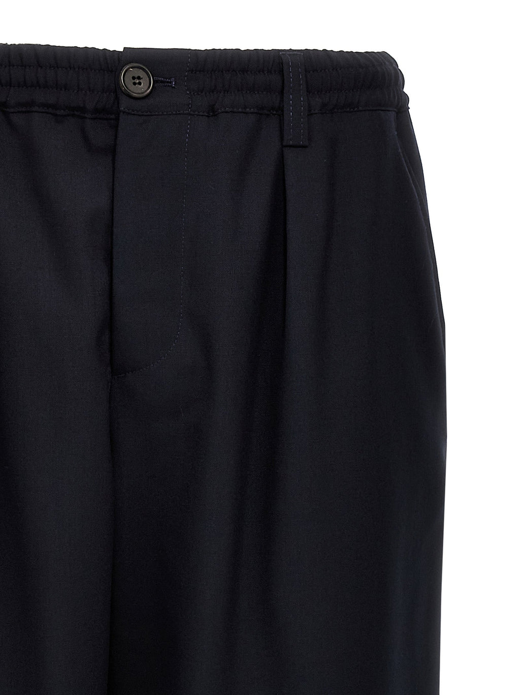Marni Blue Virgin Wool Cropped Pants