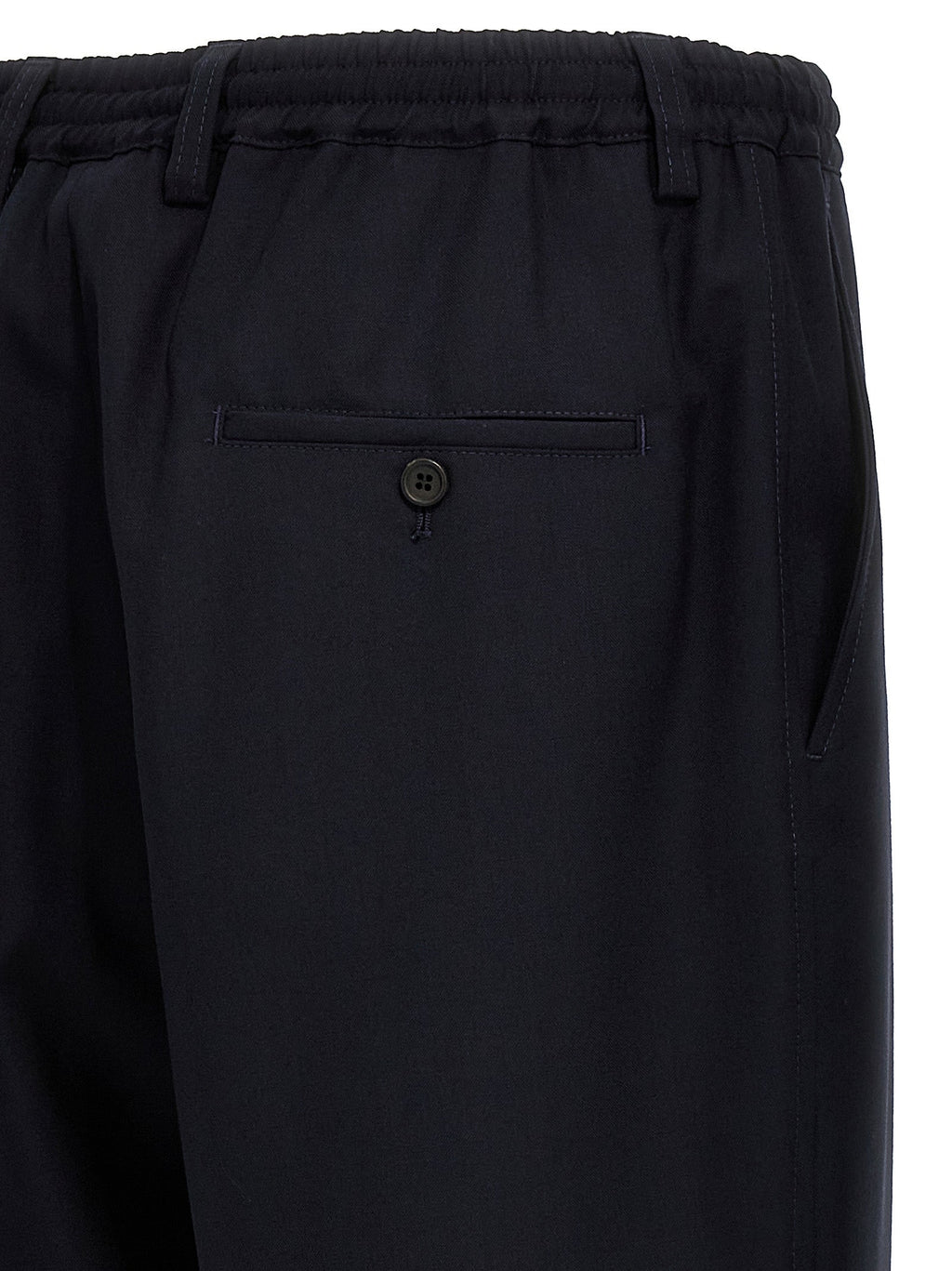 Marni Blue Virgin Wool Cropped Pants