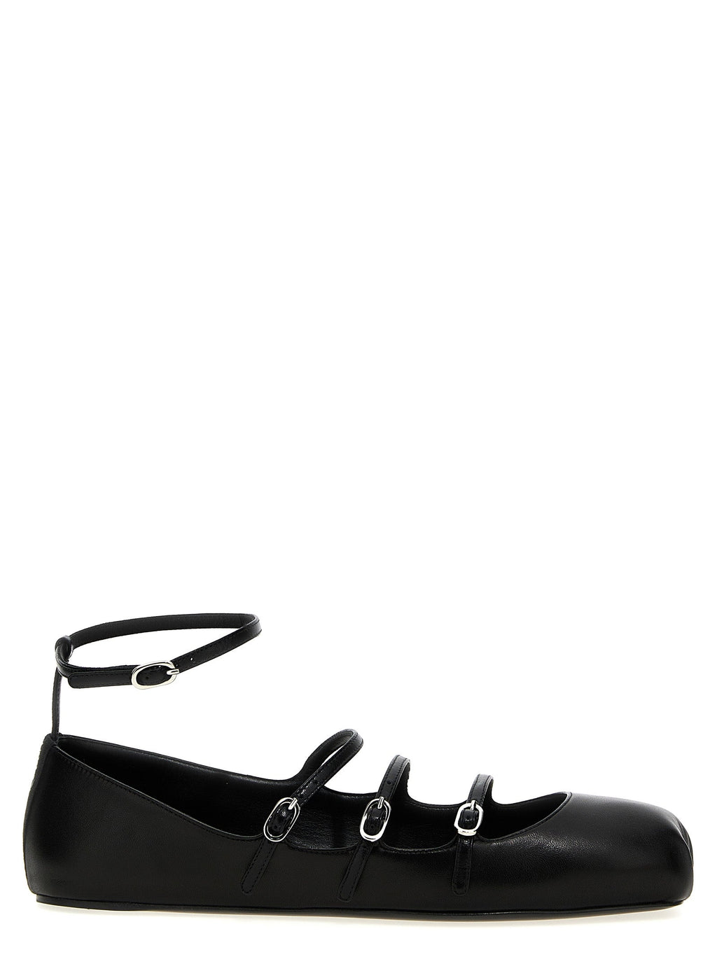 Alexander McQueen Black Calfskin Ballet Flats