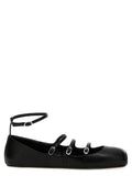 Alexander McQueen Black Calfskin Ballet Flats