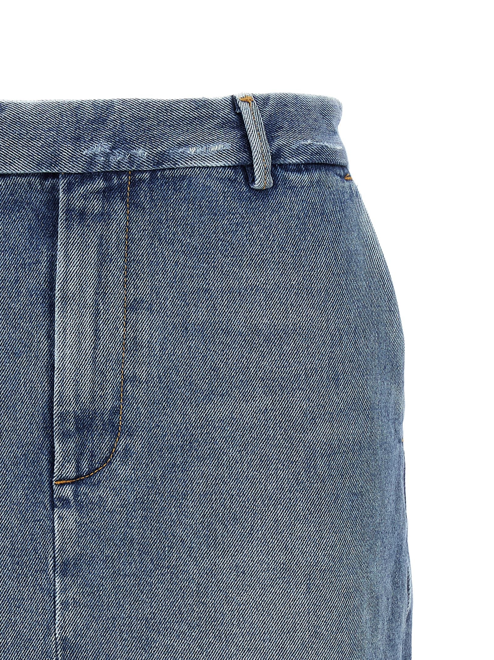 Armarium Blue Cotton Long Skirt
