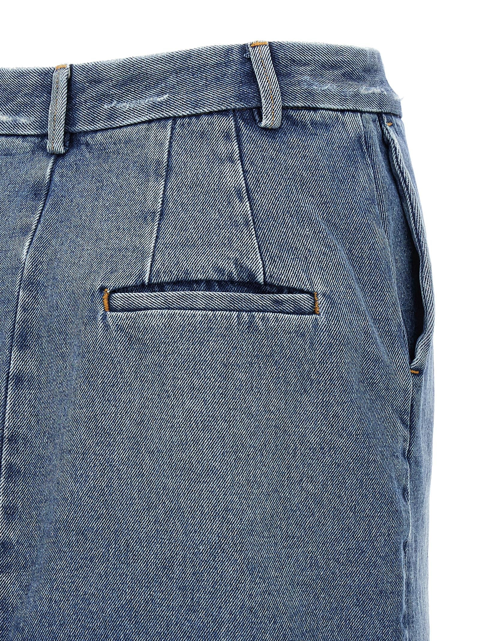 Armarium Blue Cotton Long Skirt