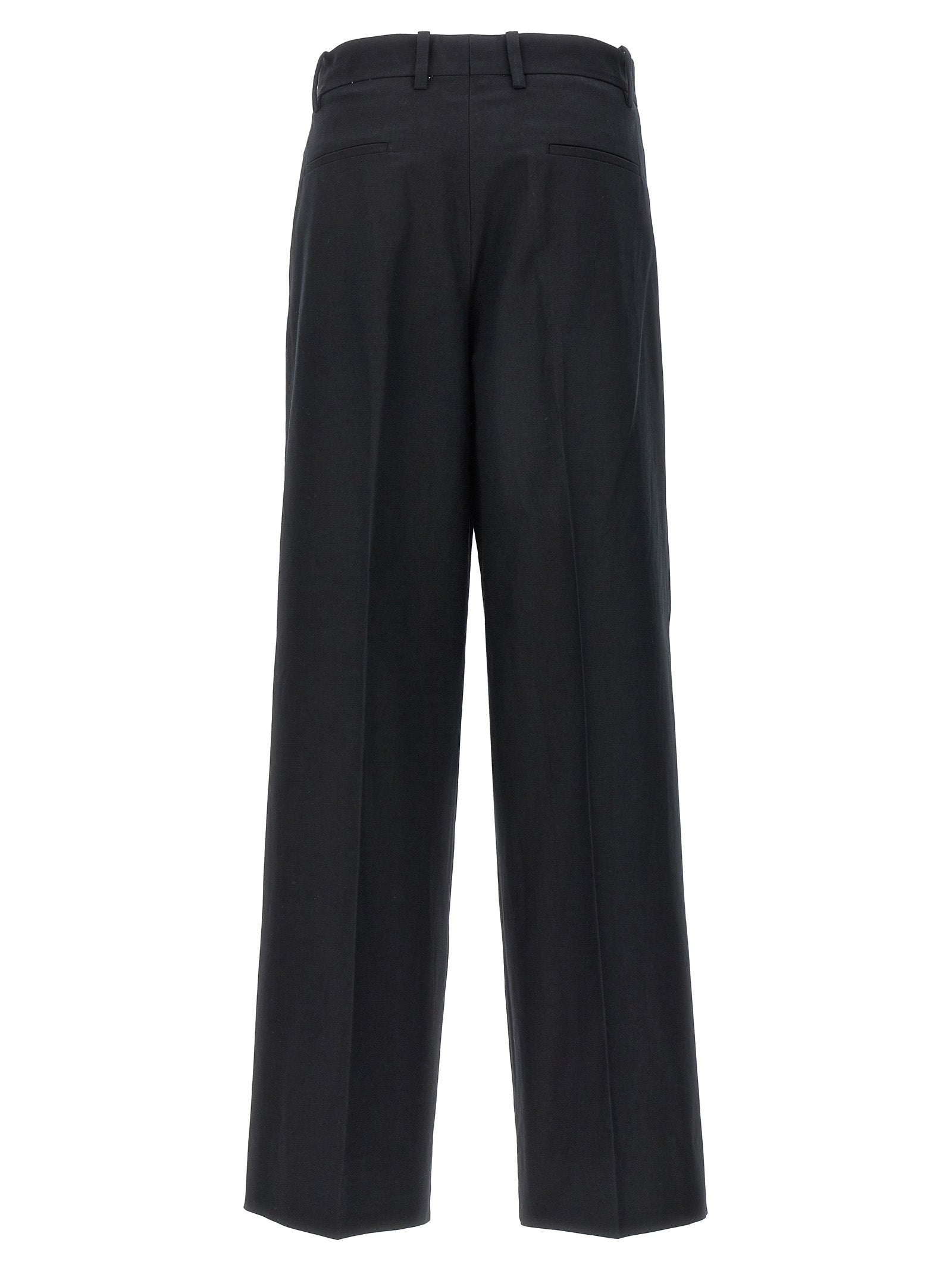 Armarium Black Cotton Casual Pants