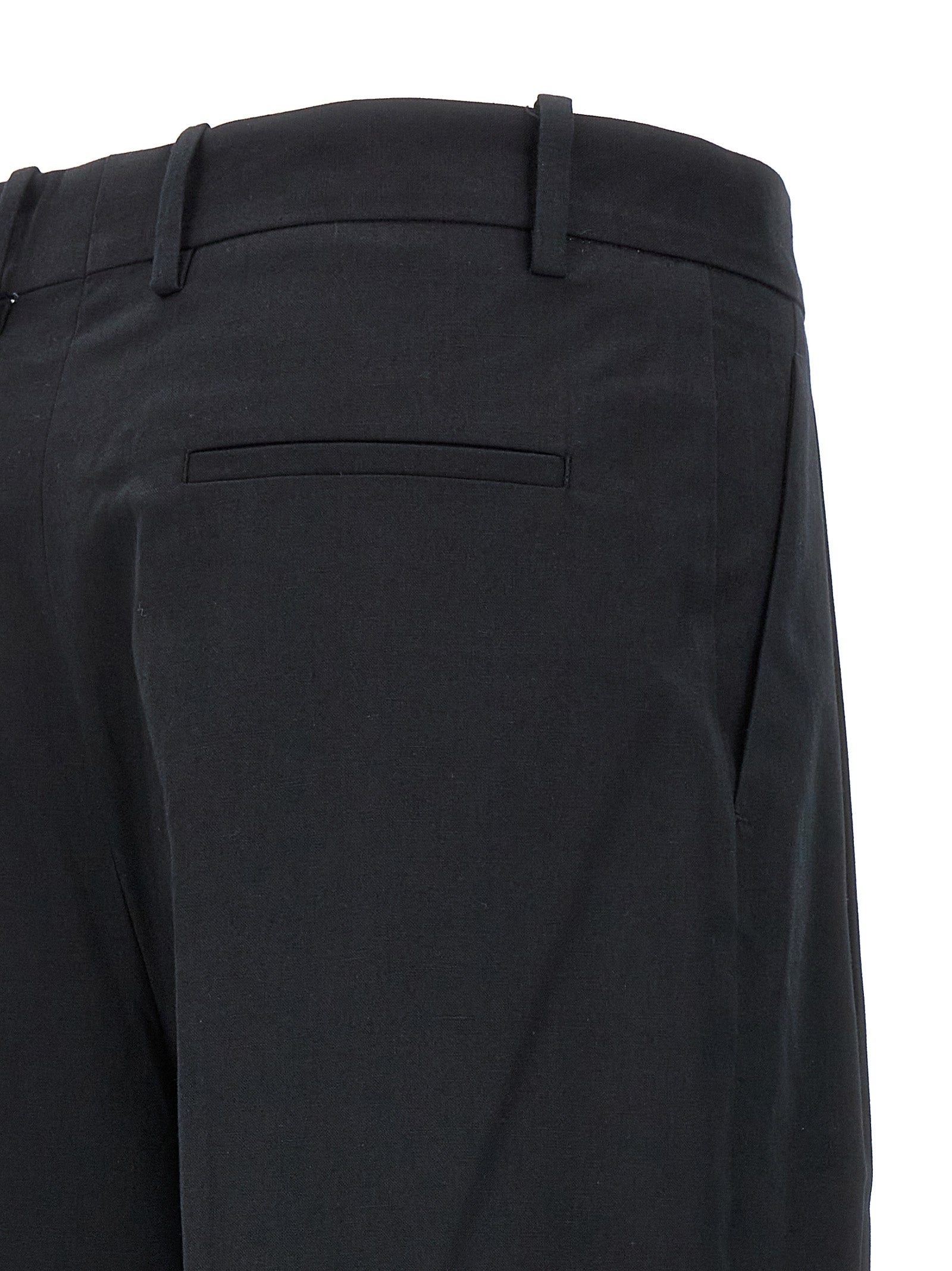 Armarium Black Cotton Casual Pants